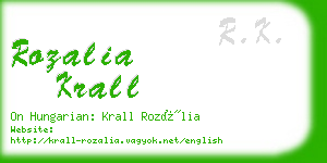rozalia krall business card